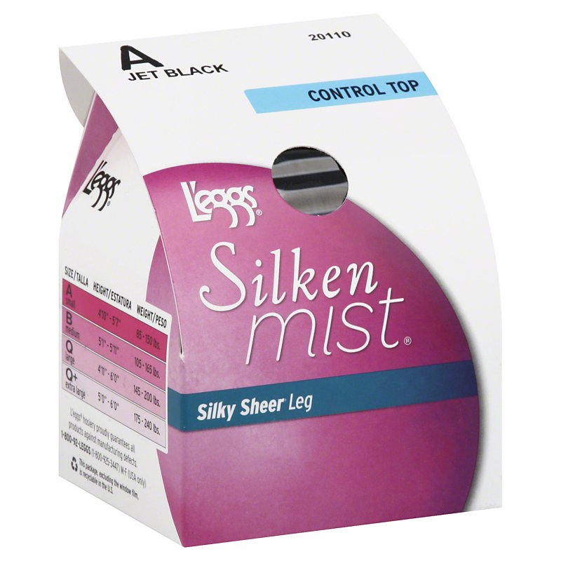 Leggs Silken Mist Jet Black Size A