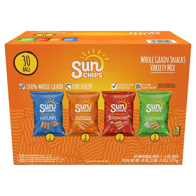 Sun Chips Variety Mix 30 pk