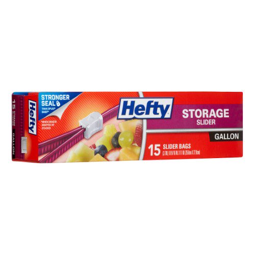 Hefty Storage Slider Gallon Bags 15 ct