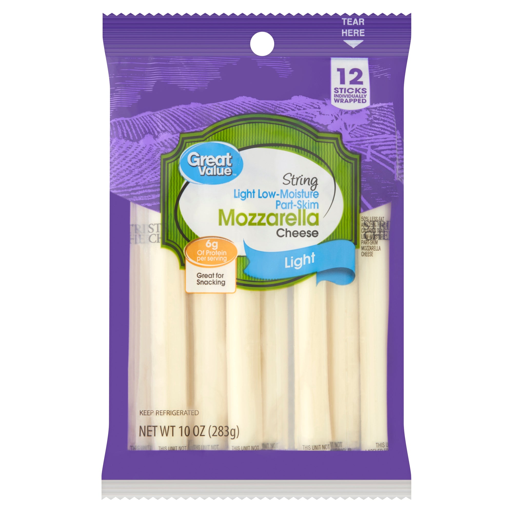 Cheese, Mozzarella String - 10 oz - All Brands