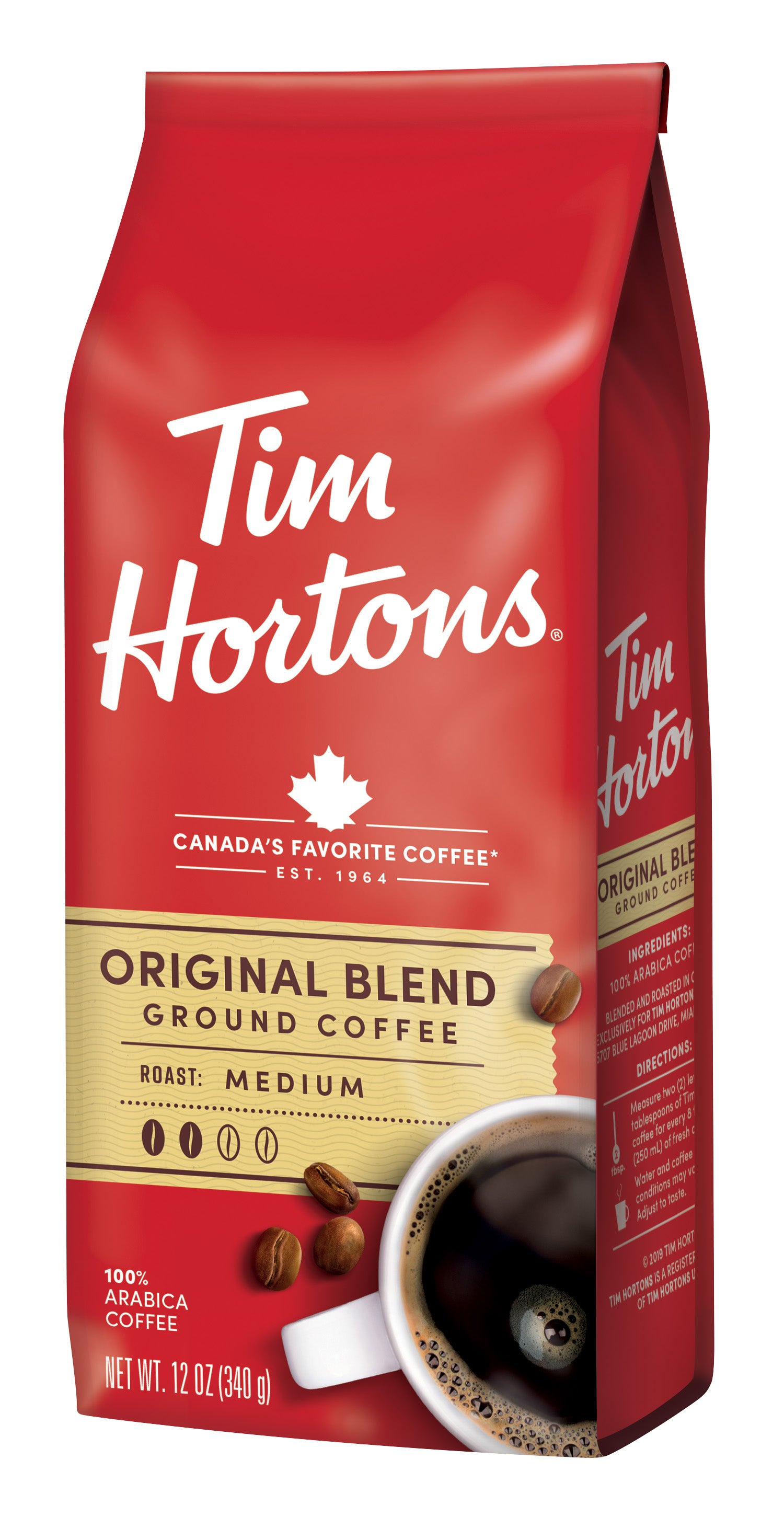 Tim Hortons Original Blend Ground Coffee 12oz