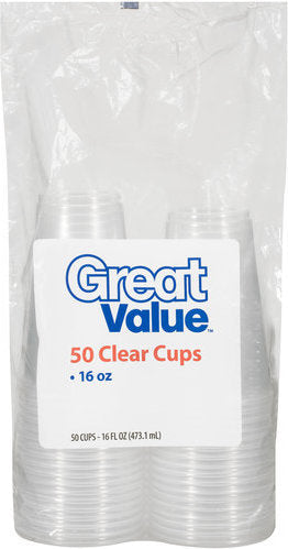 GV Clear Cups 16oz 50ct