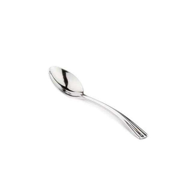 Disposable Mini Silver Spoons 3.75" 45 ct