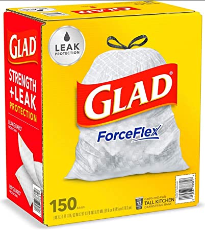 Glad Force Flex Tall Kitchen Bags 150 ct