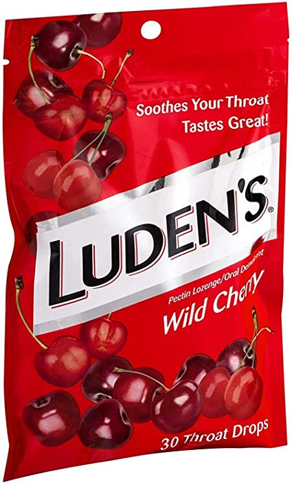 Luden's Wild Cherry Throat Drops 30 ct