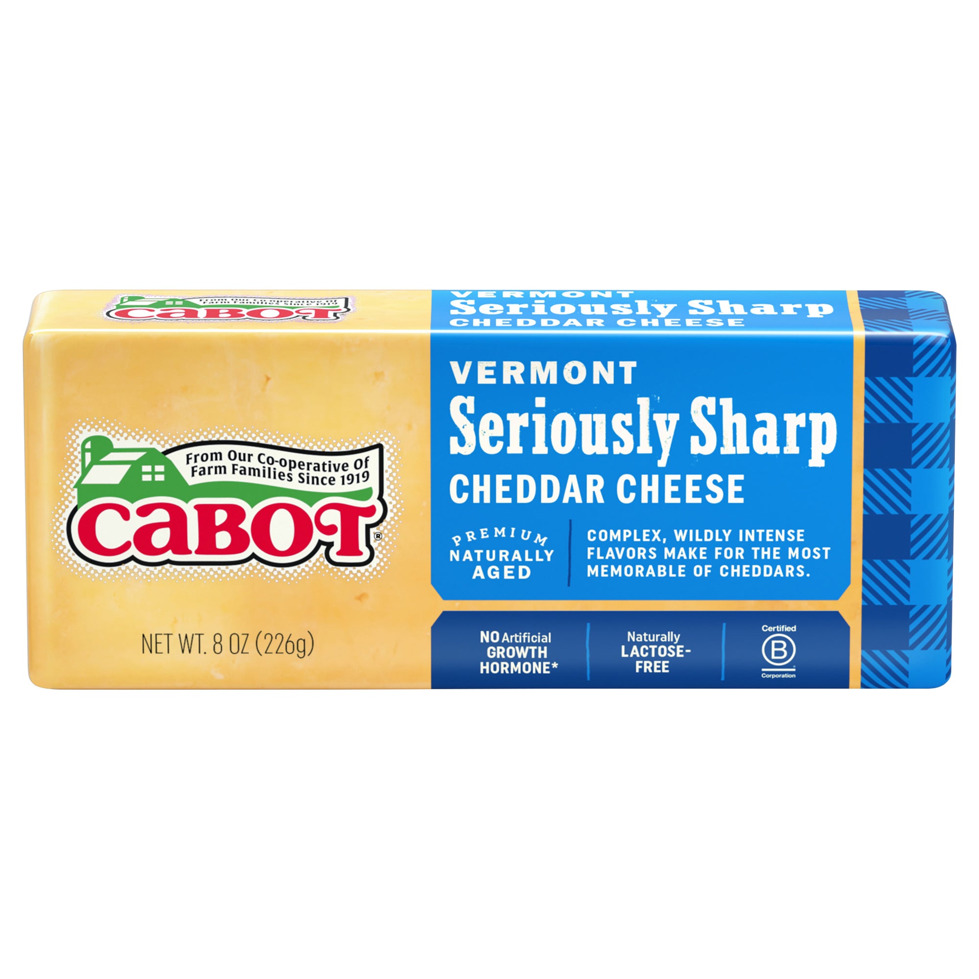 Cheese, Sharp Yellow Cheddar Block - 8 oz - All Brands