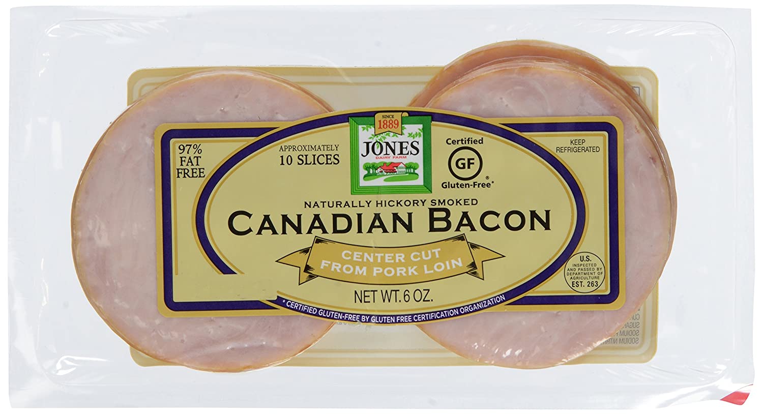 Bacon, Canadian - 6 oz - All Brands