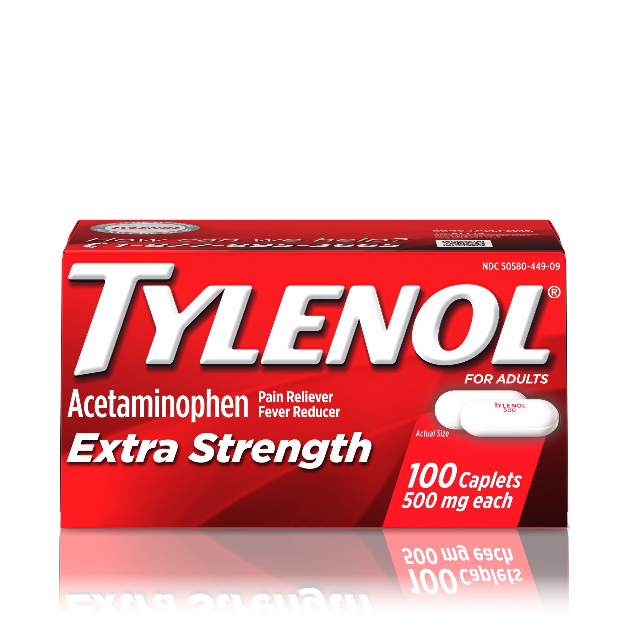 Tylenol Acetaminophen 100 Extra Strength coated tablets