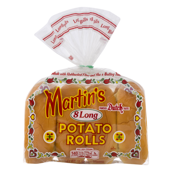 Martins Potato Rolls 8 ct Hot Dog Size