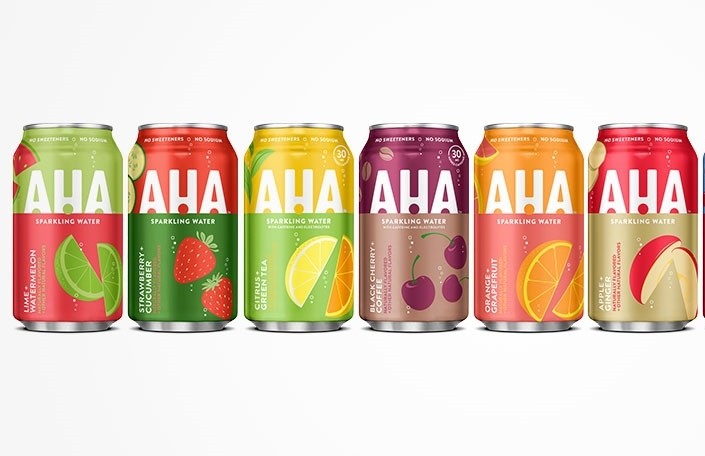 Aha Sparkling Water - Cold Can - Variety