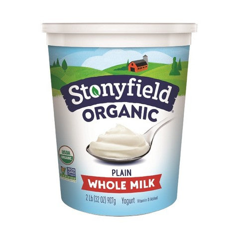 Stonyfield Organic Plain Whole Milk Yogurt 32 oz.