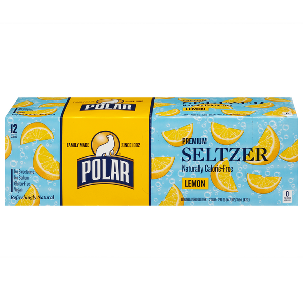 Polar Seltzer Lemon 12 pk