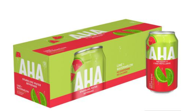 Aha Sparkling Water Lime & Watermelon 8 pk