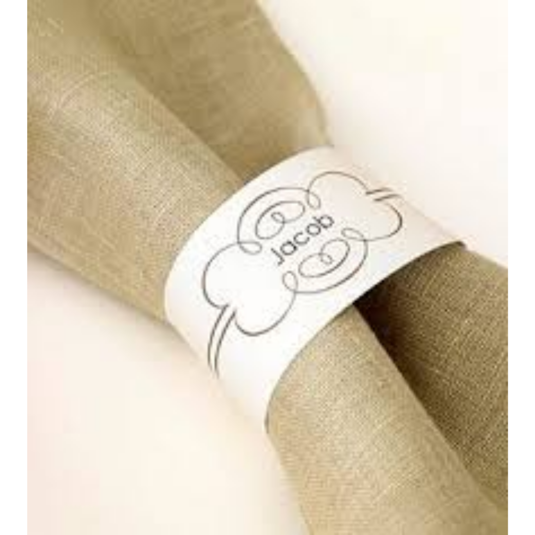 Napkin Ring Place Cards - 25/pk