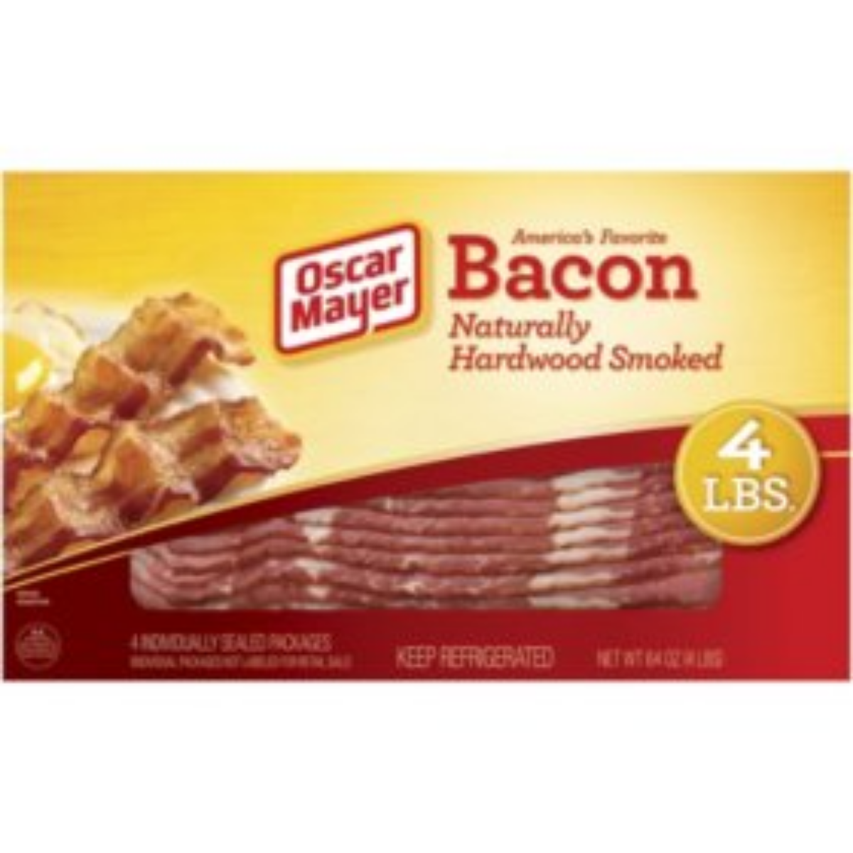 Bacon, Hardwood Smoked - 3-4 lb pk