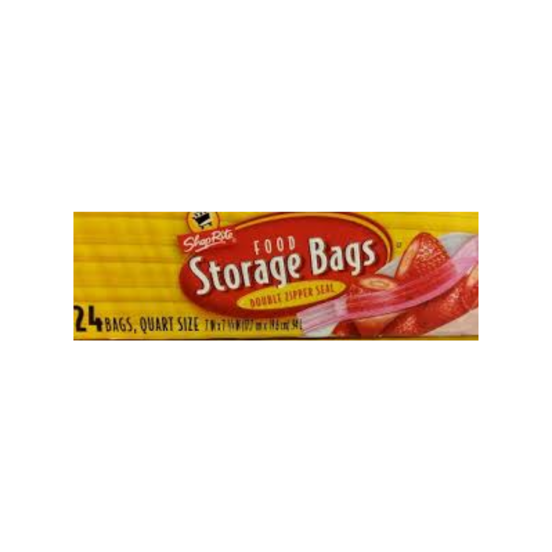 SR Storage Bags Quart Zipper Seal 24 ct