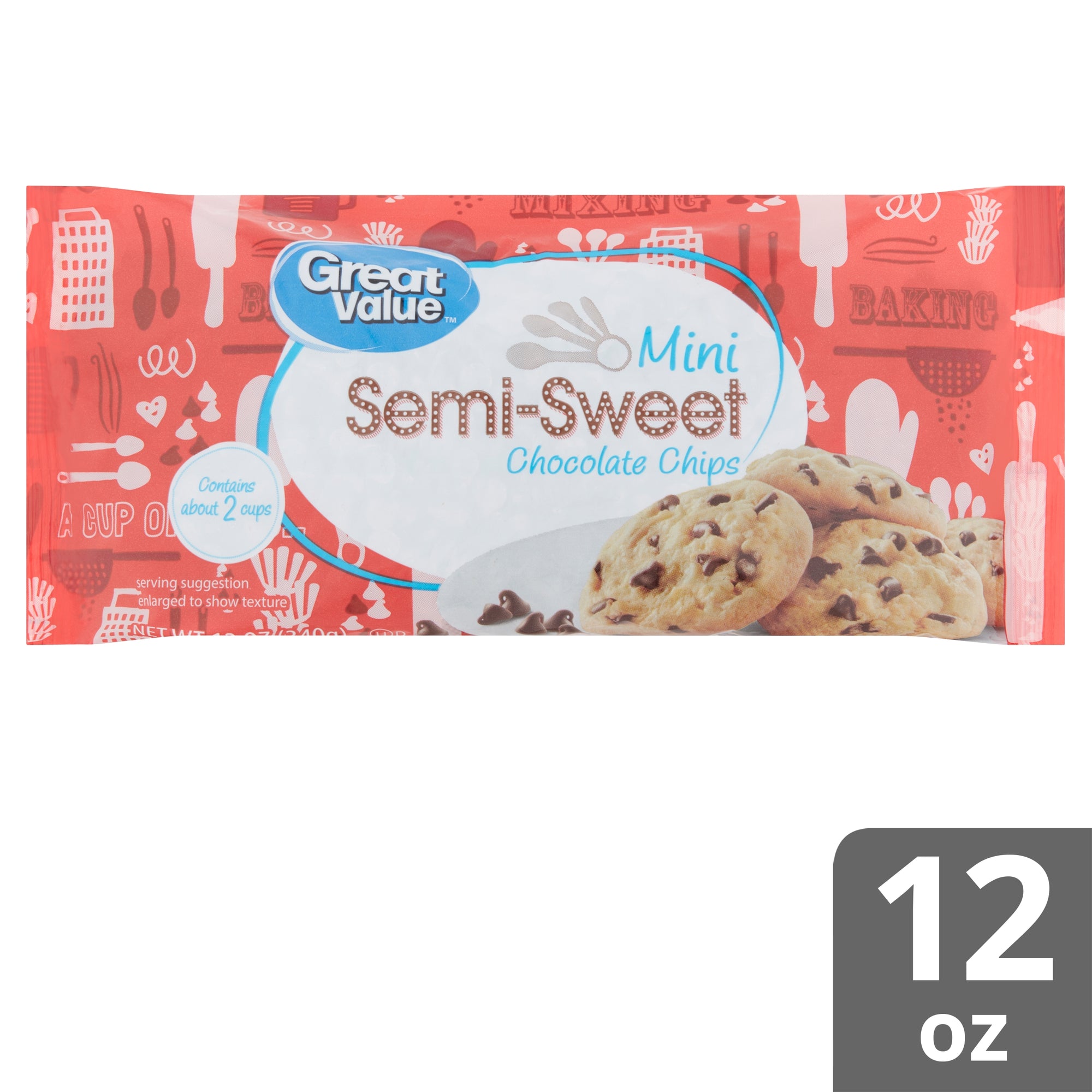 Chocolate Chips/Morsels, Mini Semi-Sweet - 12oz - All Brands