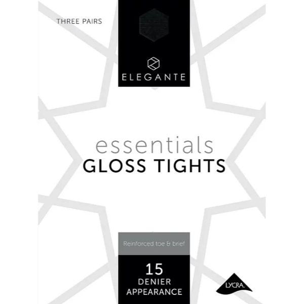 Elegante Gloss Nylons - 3 pk/Illusion/Large