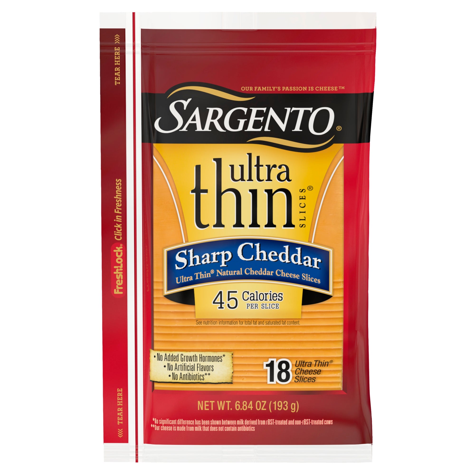 Sargento Ultra Thin Sharp Cheddar 6.84 oz