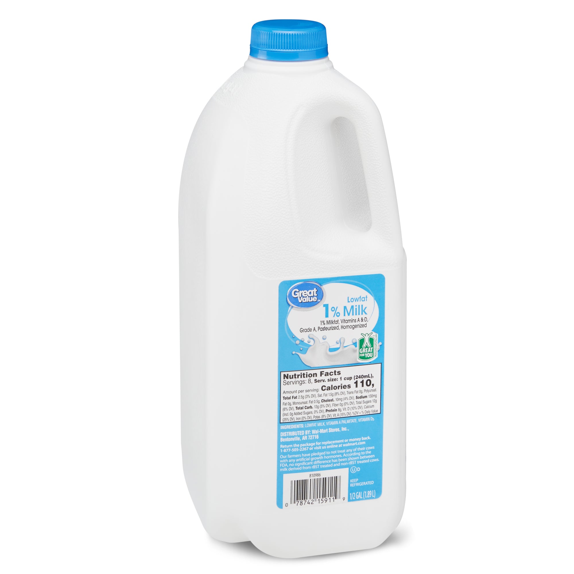 GV 1% Milk 1/2 gal.