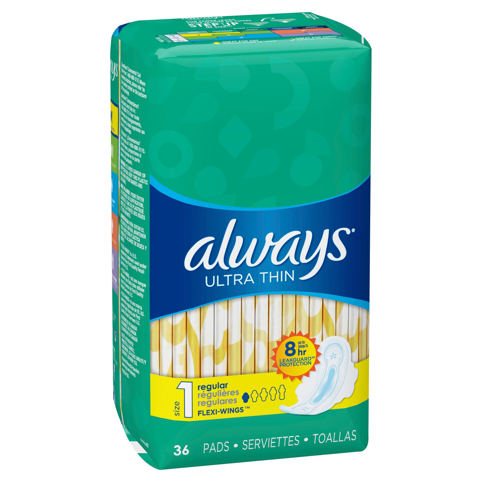 Always Ultra Thin Pads regular w/wings 36 pk