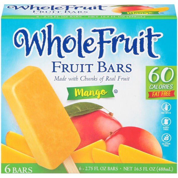 Whole Fruit Frozen Mango Bars 6ct