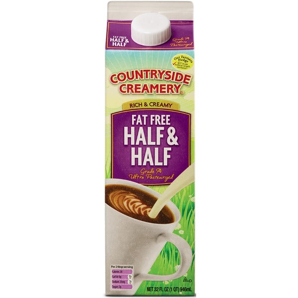 Half & Half Cream, Fat Free - 32oz - All Brands