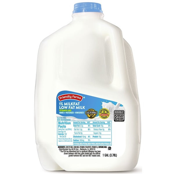 Milk 1% - Gallon - All Brands