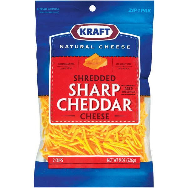 Kraft Sharp Cheddar Cheese Shredded 8oz