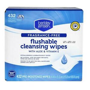 Flushable Cleansing Wipes BJ 48 ct